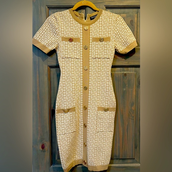 Authentic Balmain Monogram Bodycon Dress. Steal! - Picture 5 of 10